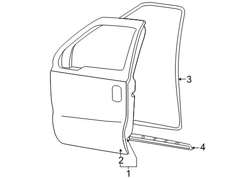 2006 Ford F-250 Super Duty Front Door Diagram