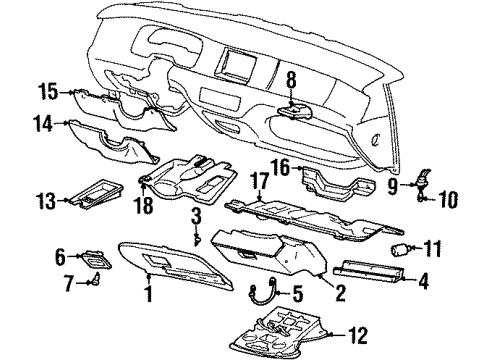 1997 Lincoln Town Car Instrument Panel Diagram