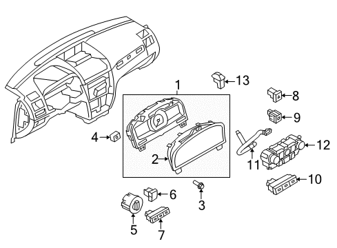 2011 Ford Fusion A/C & Heater Control Units Diagram