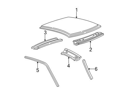 2004 Ford F-150 Heritage Roof & Components Diagram