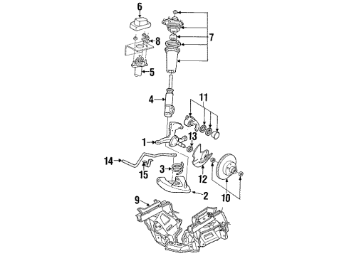1987 Ford Thunderbird Mounting Bracket, Front Upper Diagram for E6SZ-5B482-A