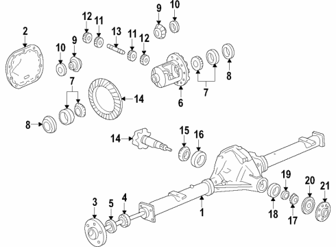 2019 Ford F-150 Rear Axle, Differential, Propeller Shaft Diagram 2 - Thumbnail