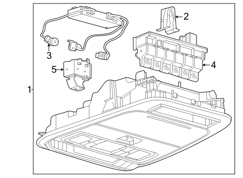 2023 Ford F-250 Super Duty Overhead Console Diagram