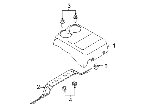 2009 Ford F-250 Super Duty Front Console, Rear Console Diagram