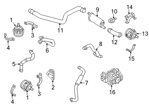 2015 Ford Focus Hoses, Lines & Pipes Diagram