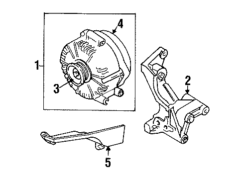 1998 Ford Taurus Alternator Diagram for 4U2Z-10V346-EVRM