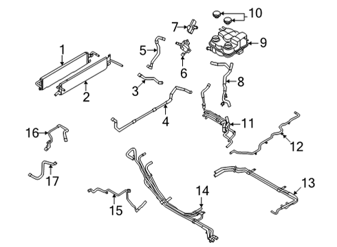 2023 Ford Maverick Expansion Tank, Front Diagram for LX6Z-8A080-H