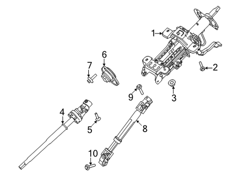 2022 Ford F-150 Steering Column Diagram for PL3Z-3C529-E