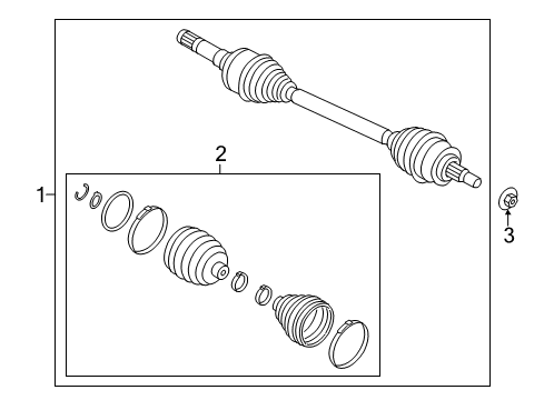 2022 Ford Mustang Drive Axles - Rear Diagram 2 - Thumbnail