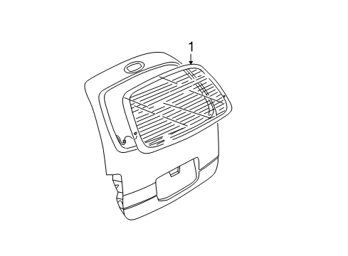 2006 Ford Freestar Lift Gate Glass, Gray, Rear Diagram for 3F2Z-1742006-BA