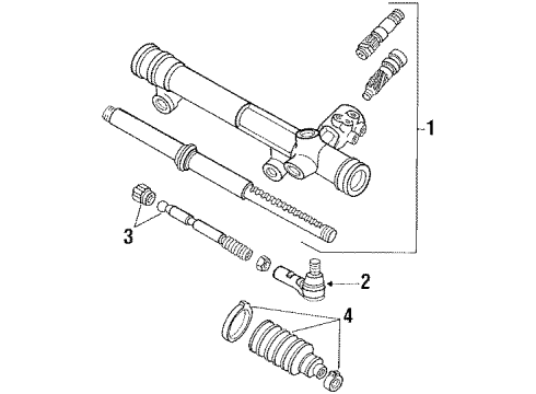 1994 Lincoln Continental P/S Pump & Hoses, Steering Gear & Linkage Diagram 2 - Thumbnail