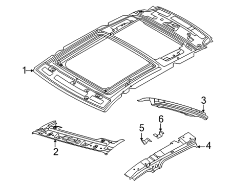 2021 Lincoln Corsair Roof & Components Diagram