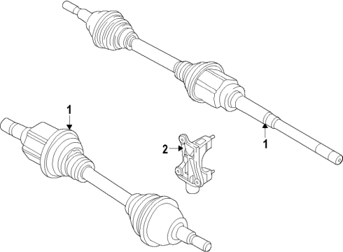 2018 Ford Police Interceptor Utility Front Axle Shafts & Joints, Drive Axles Diagram