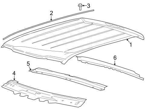 2023 Ford F-350 Super Duty Roof & Components Diagram 2 - Thumbnail
