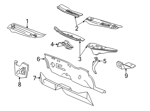 2003 Ford Taurus Cowl Diagram