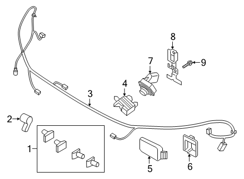 2022 Lincoln Aviator Distance Sensor Bracket Diagram for L1MZ-14C022-B