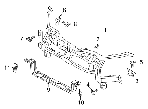 2023 Ford Transit-150 Radiator Support Diagram