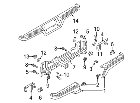 2022 Ford F-150 Bumper & Components - Rear Diagram