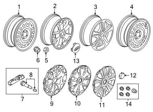 2021 Ford Transit Connect Wheels Diagram