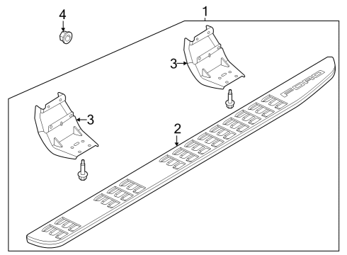 2023 Ford F-250 Super Duty Running Board Diagram 2 - Thumbnail