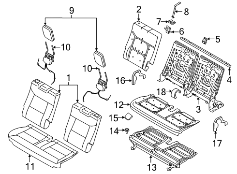 2020 Ford Explorer Third Row Seats Diagram 2 - Thumbnail