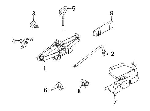 2012 Ford Transit Connect Jack & Components Diagram
