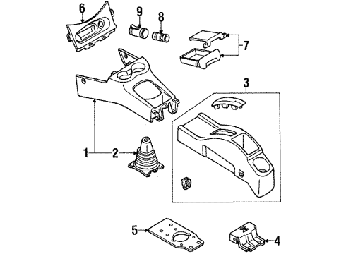 2000 Ford Escort Center Console Diagram
