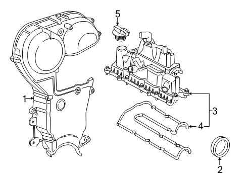 2019 Ford Fiesta Valve & Timing Covers Diagram