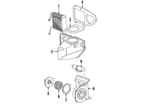 1991 Ford Aerostar Blower Motor & Fan, Air Condition Diagram 1 - Thumbnail