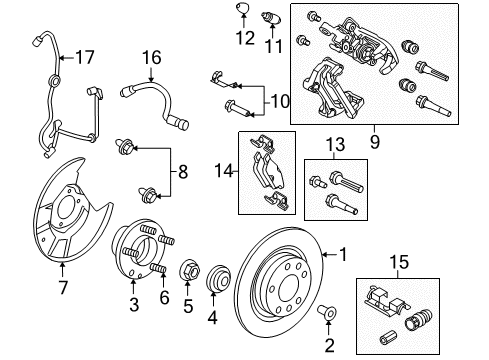 2010 Mercury Milan Hub Assembly Seal, Rear Diagram for AE5Z-1N135-A