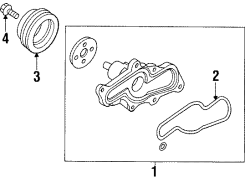 1996 Ford Probe Pulley Diagram for F42Z8509A