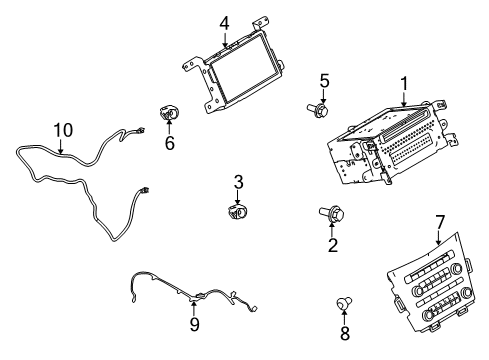 2012 Lincoln MKT Navigation System Components Diagram