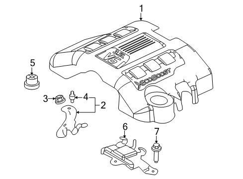 2013 Ford F-150 Engine Appearance Cover Diagram