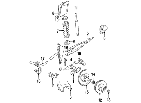 1989 Ford E-150 Econoline Front Brakes Diagram