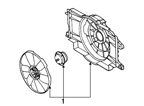 1993 Mercury Topaz Cooling System, Radiator, Water Pump, Cooling Fan Diagram