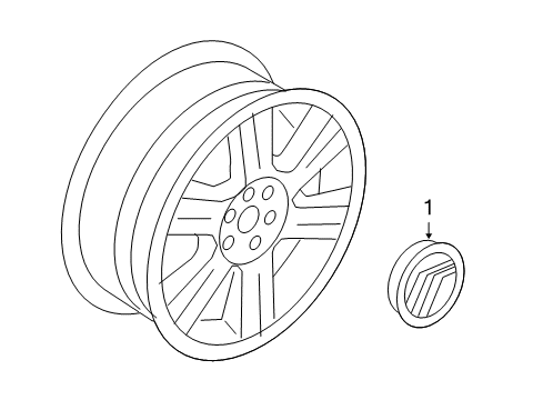 2008 Mercury Mariner Wheel Covers & Trim Diagram 1 - Thumbnail