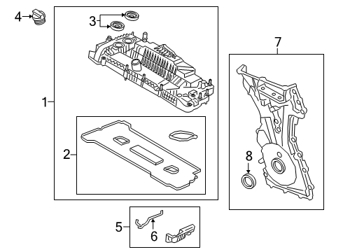 2021 Lincoln Nautilus Valve & Timing Covers Diagram