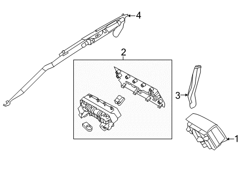 2014 Ford F-250 Super Duty Air Bag Components Diagram