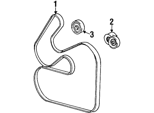 1998 Ford Taurus Belts & Pulleys Diagram