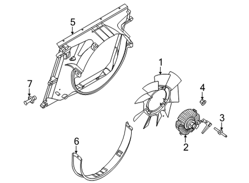 2021 Ford F-250 Super Duty Cooling System, Radiator, Water Pump, Cooling Fan Diagram 3 - Thumbnail