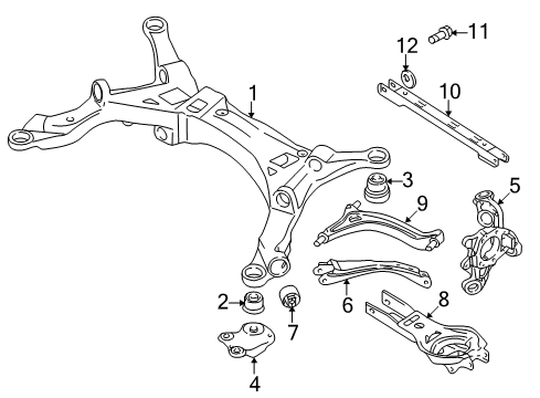 2006 Ford Five Hundred Rear Suspension, Control Arm Diagram 3 - Thumbnail