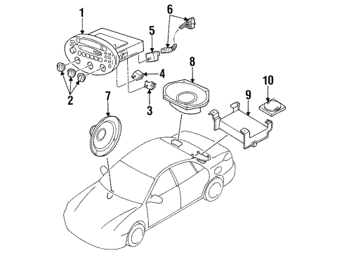 2000 Ford Escort A/C & Heater Control Units Diagram 1 - Thumbnail