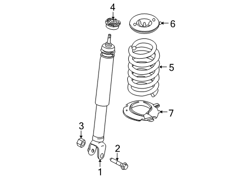 2010 Lincoln MKS Shocks & Components - Rear Diagram
