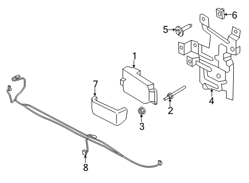 2018 Ford F-250 Super Duty Electrical Components - Front Bumper Diagram 2 - Thumbnail