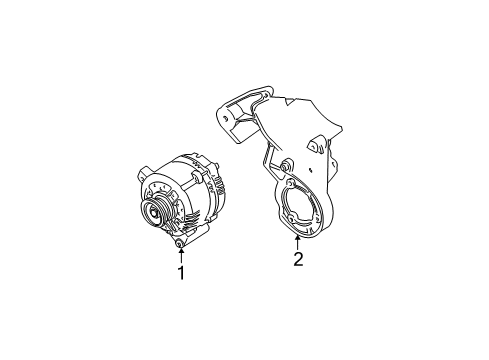 2002 Ford Mustang Alternator Diagram for 4U2Z-10V346-DHRM
