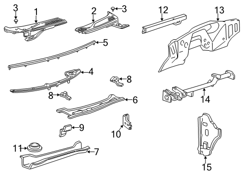 1998 Ford F-250 Cab Cowl Diagram