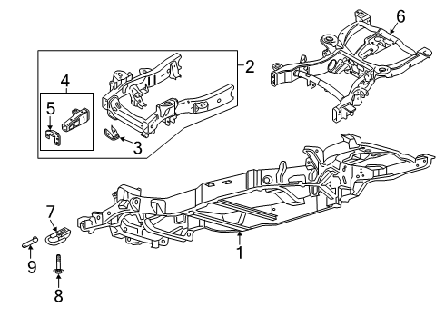 2019 Ford Expedition Frame & Components Diagram