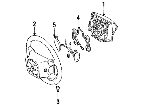 1998 Ford Taurus Steering Column, Steering Wheel & Trim Diagram