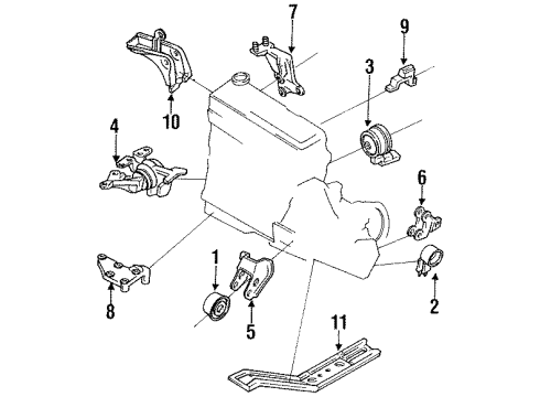 1991 Ford Escort Side Mount Diagram for F5CZ6038A