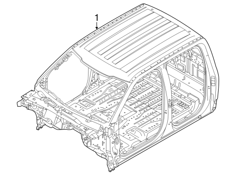 2024 Ford F-250 Super Duty Cab Assembly Diagram 1 - Thumbnail